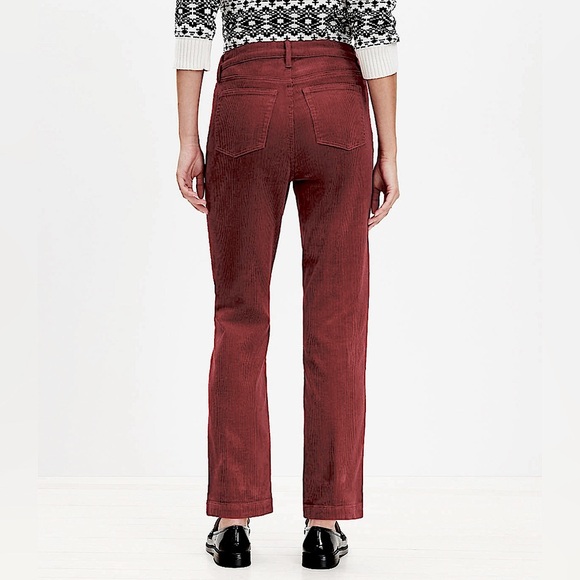 Loft Terracotta Brown Modern Fit Straight Leg Corduroy Jeans Pants Size 26/2 - Picture 10 of 12